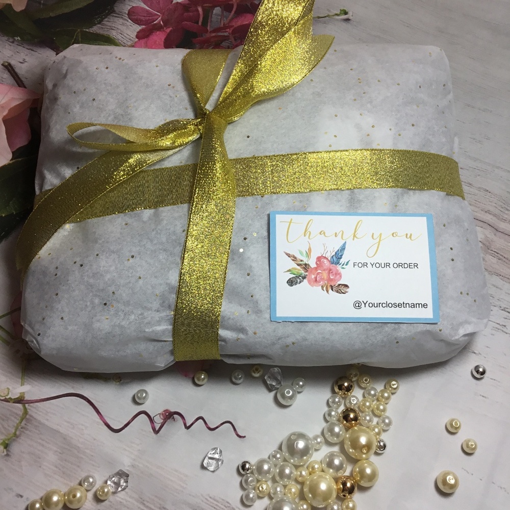 100 Poshmark Thank You Notes Business Cards - Picture 2 of 6